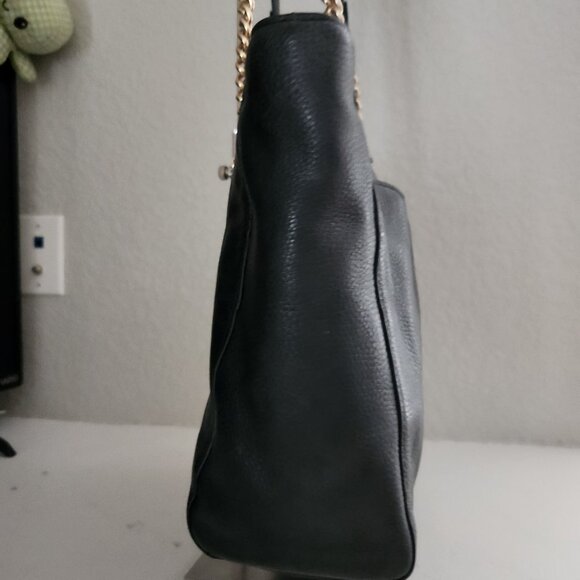 Euc Coach Marlie Black Leather Shoulder Bag Tote Purse - Picture 6 of 15